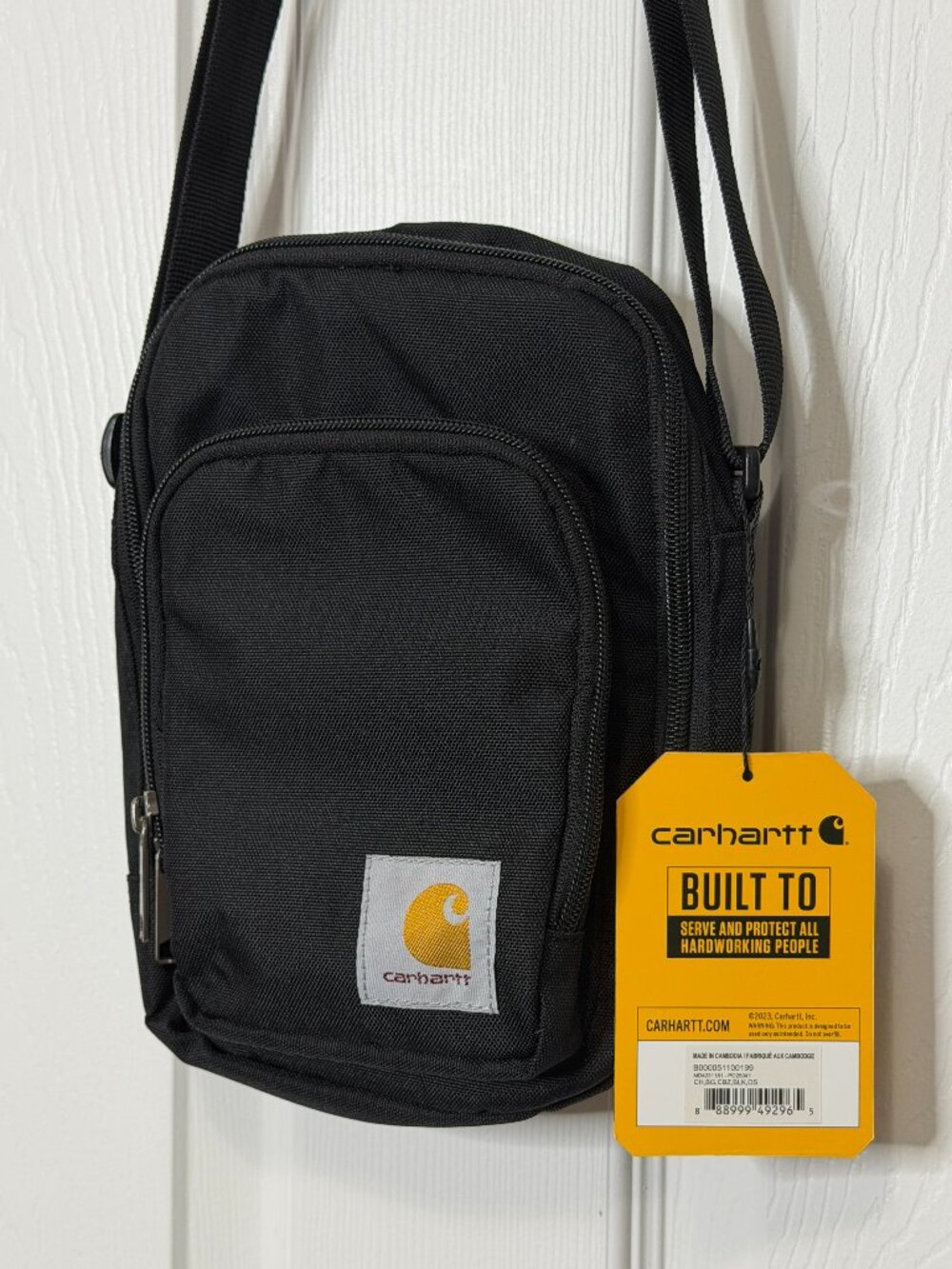 Carhartt Black Classic Crossbody Zip Bag NWT